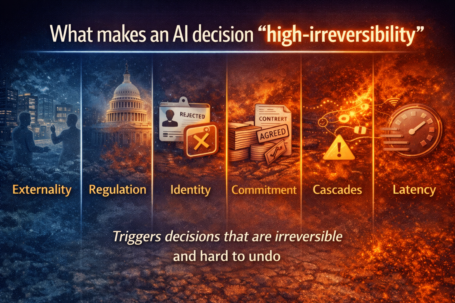 What makes an AI decision “high-irreversibility”
