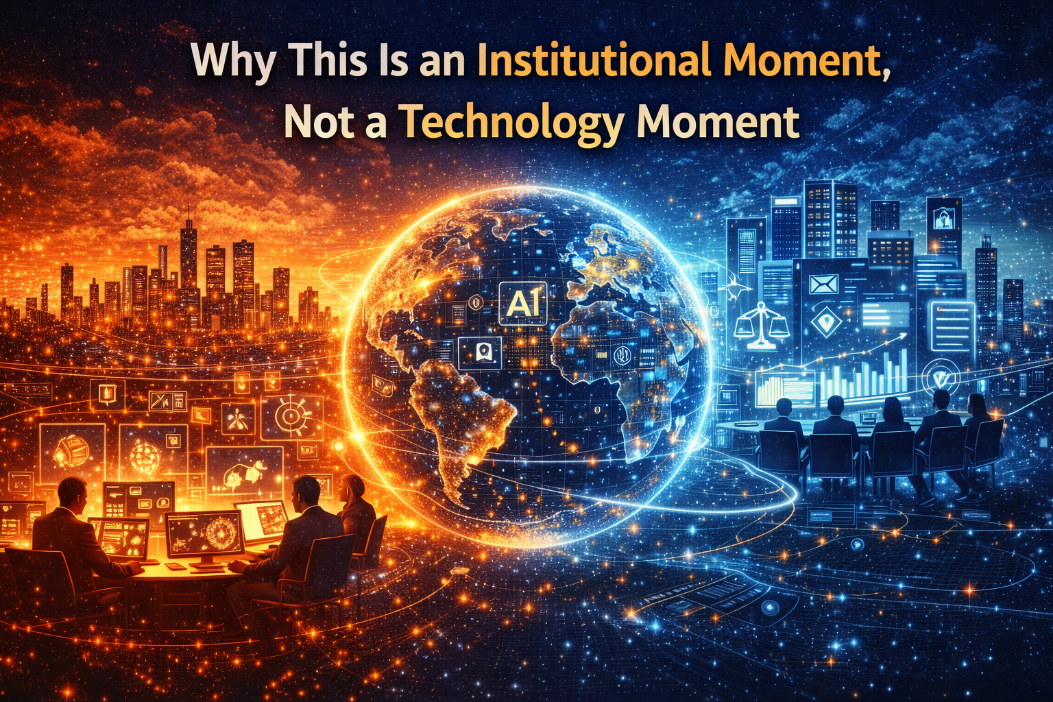 1) Why this is an institutional moment, not a technology moment