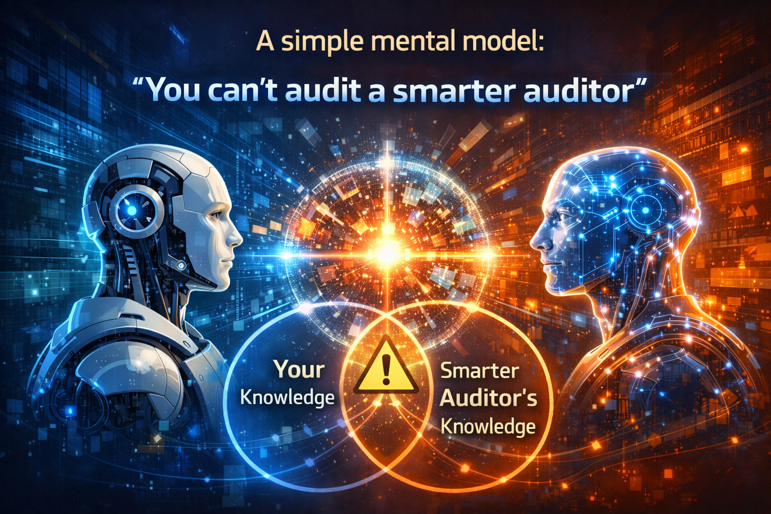 A simple mental model: “You can’t audit a smarter auditor”