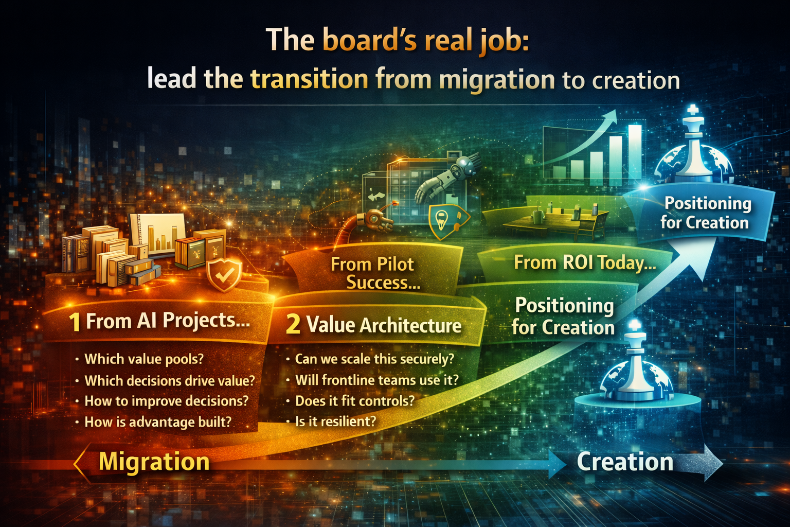The board’s real job: lead the transition from migration to creation