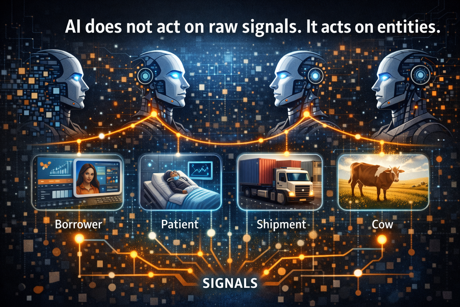 AI does not act on raw signals. It acts on entities.