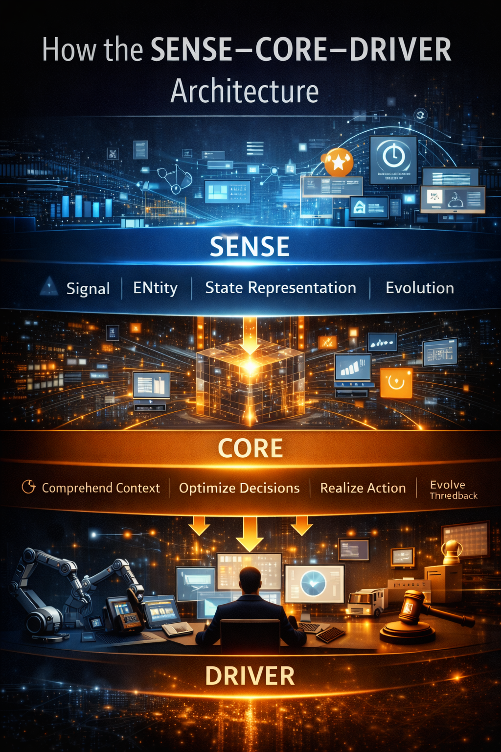 Where the SENSE–CORE–DRIVER framework works best