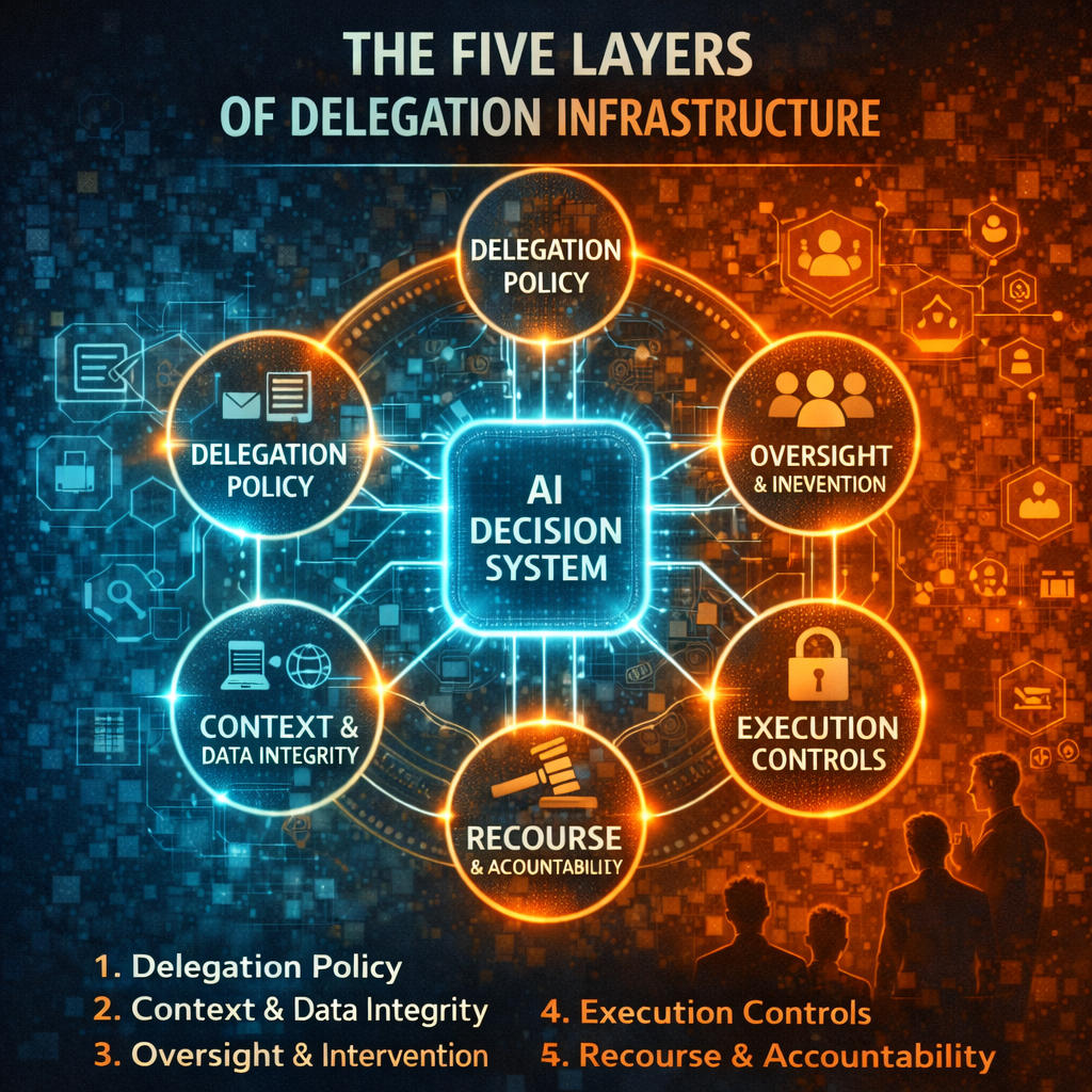 The five layers of delegation infrastructure