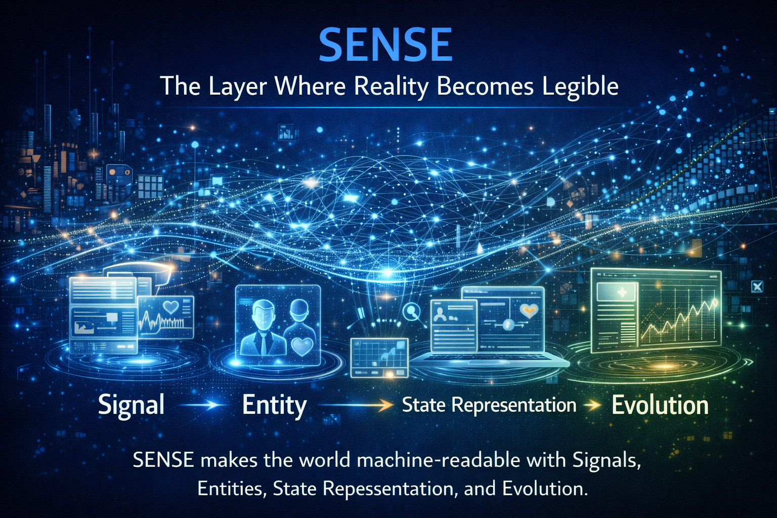 SENSE: The Layer Where Reality Becomes Legible