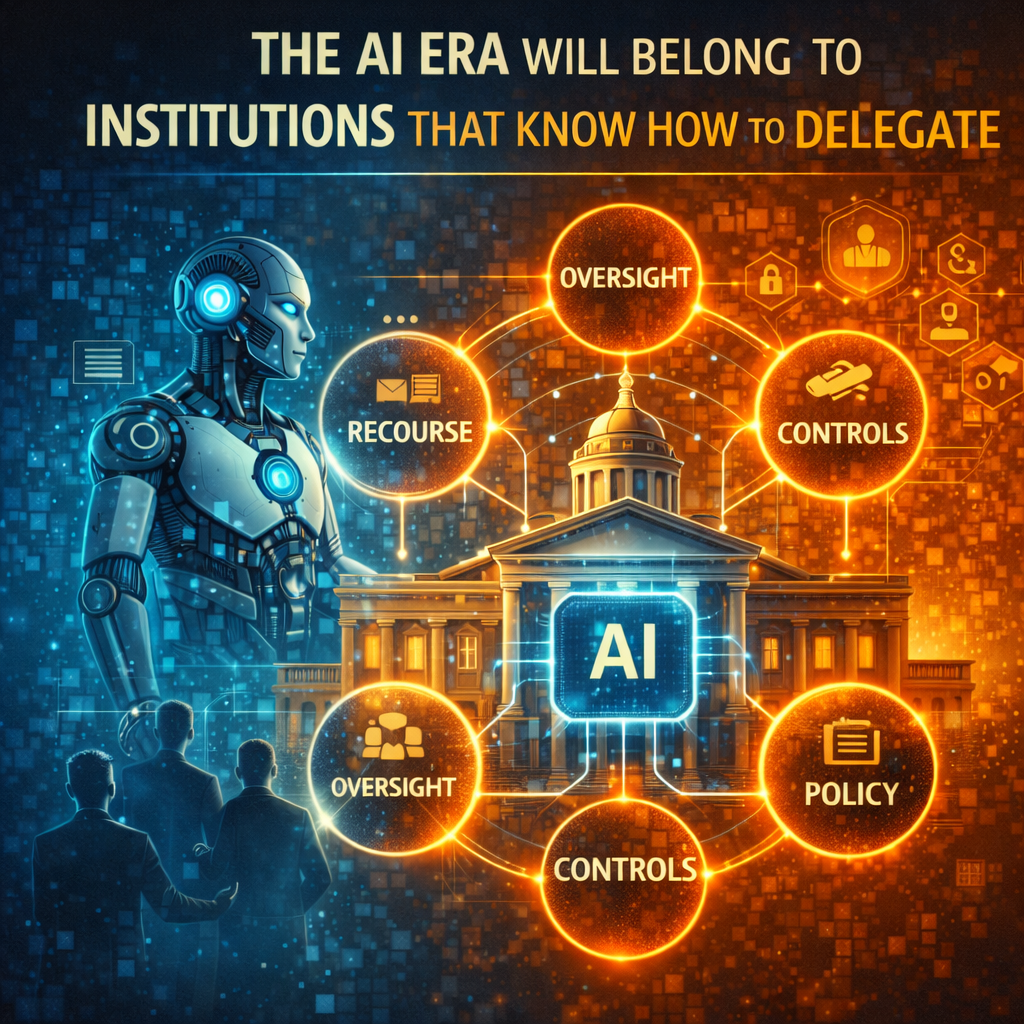 the AI era will belong to institutions that know how to delegate