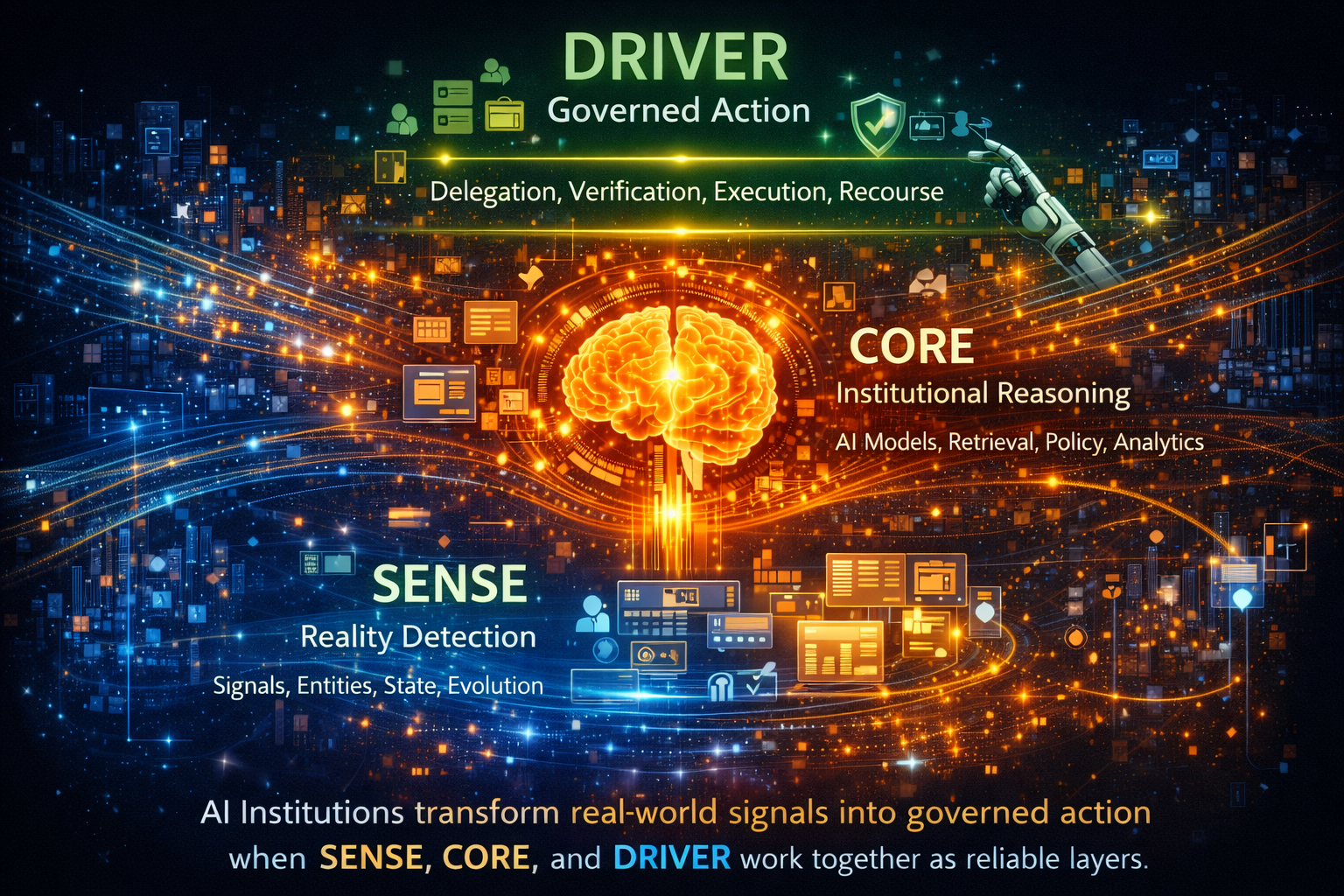 How SENSE, CORE, and DRIVER Work Together