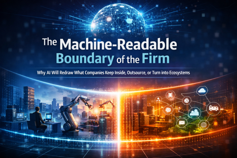 The Machine-Readable Boundary of the Firm: How AI Is Redefining What Companies Own, Outsource, and Orchestrate