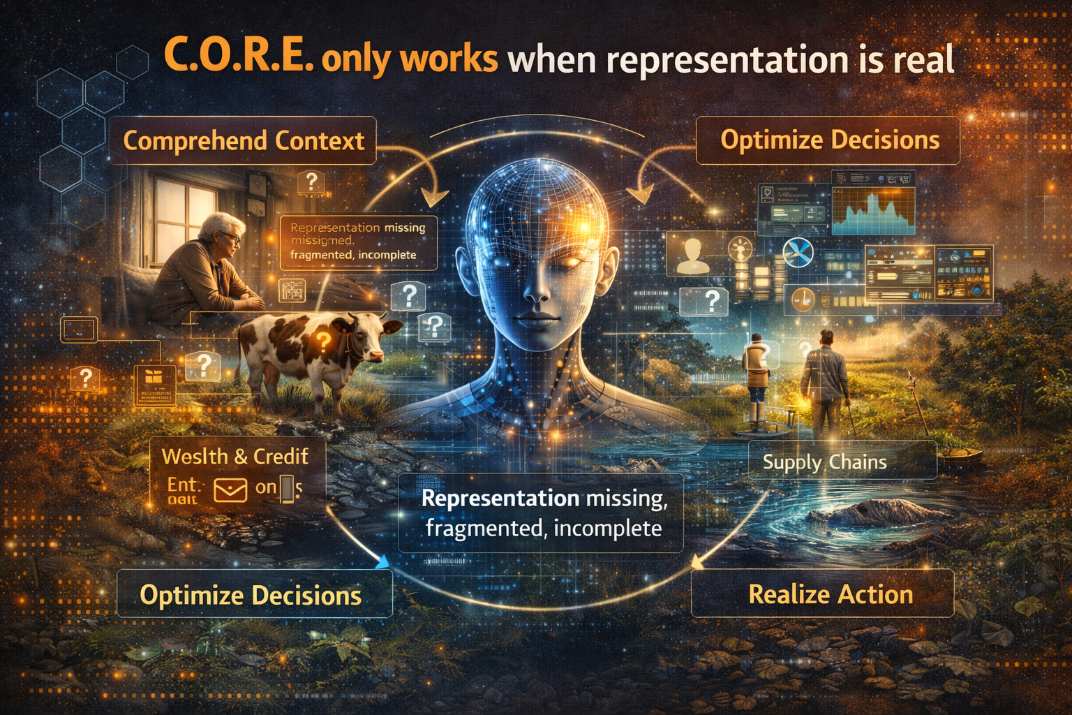 C.O.R.E. only works when representation is real