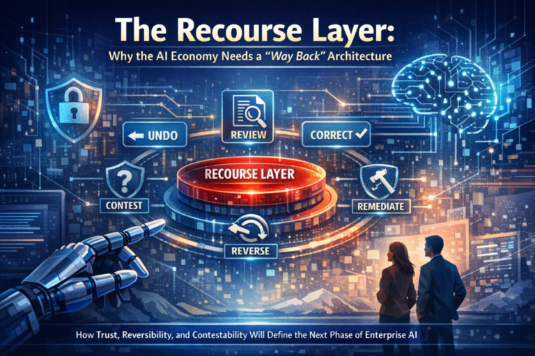 The Recourse Layer: Why the AI Economy Needs a “Way Back” Architecture