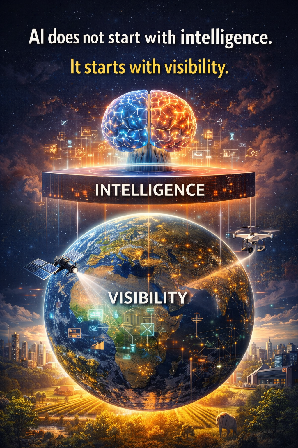 The core idea: AI does not start with intelligence. It starts with visibility.