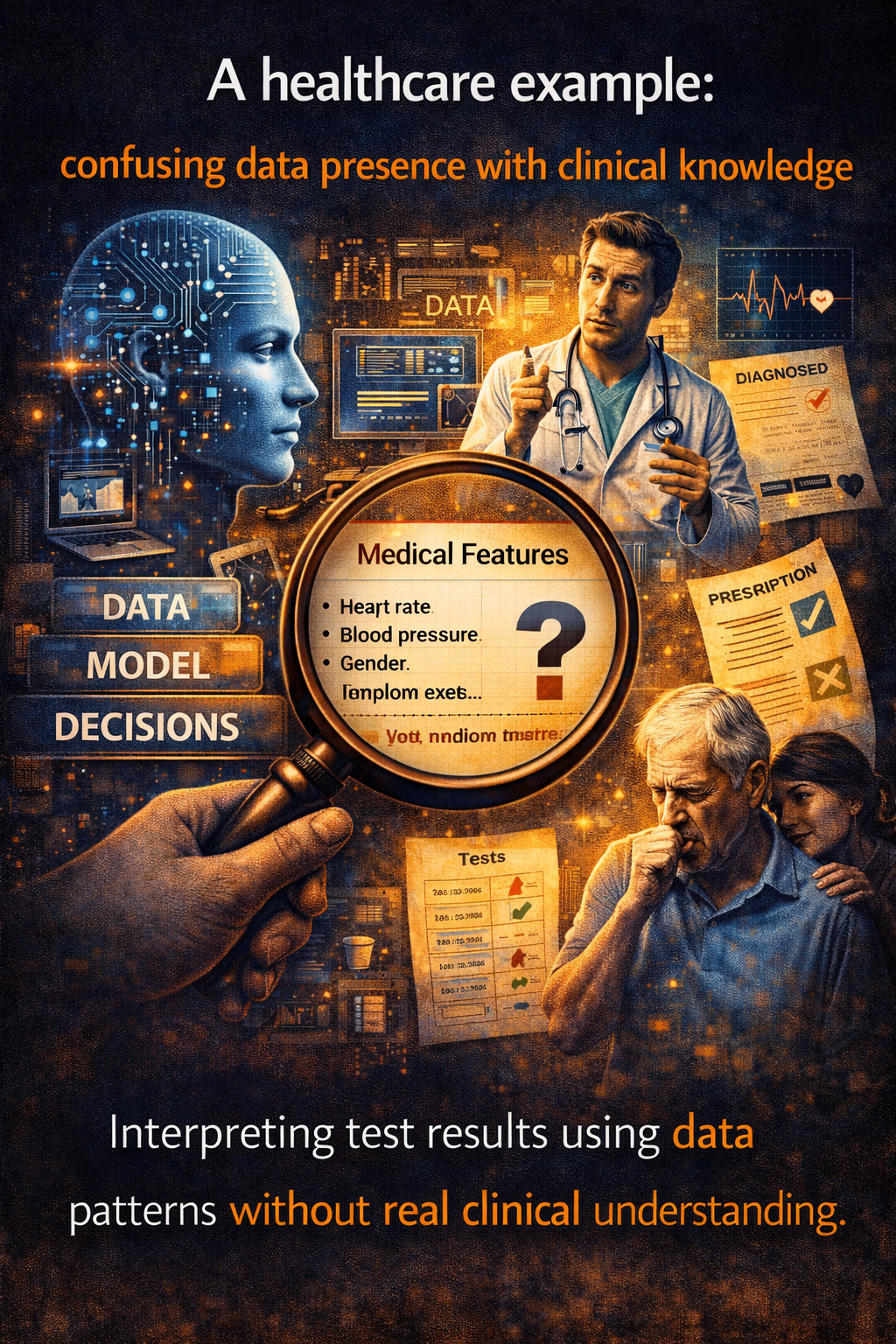 A healthcare example: confusing data presence with clinical knowledge