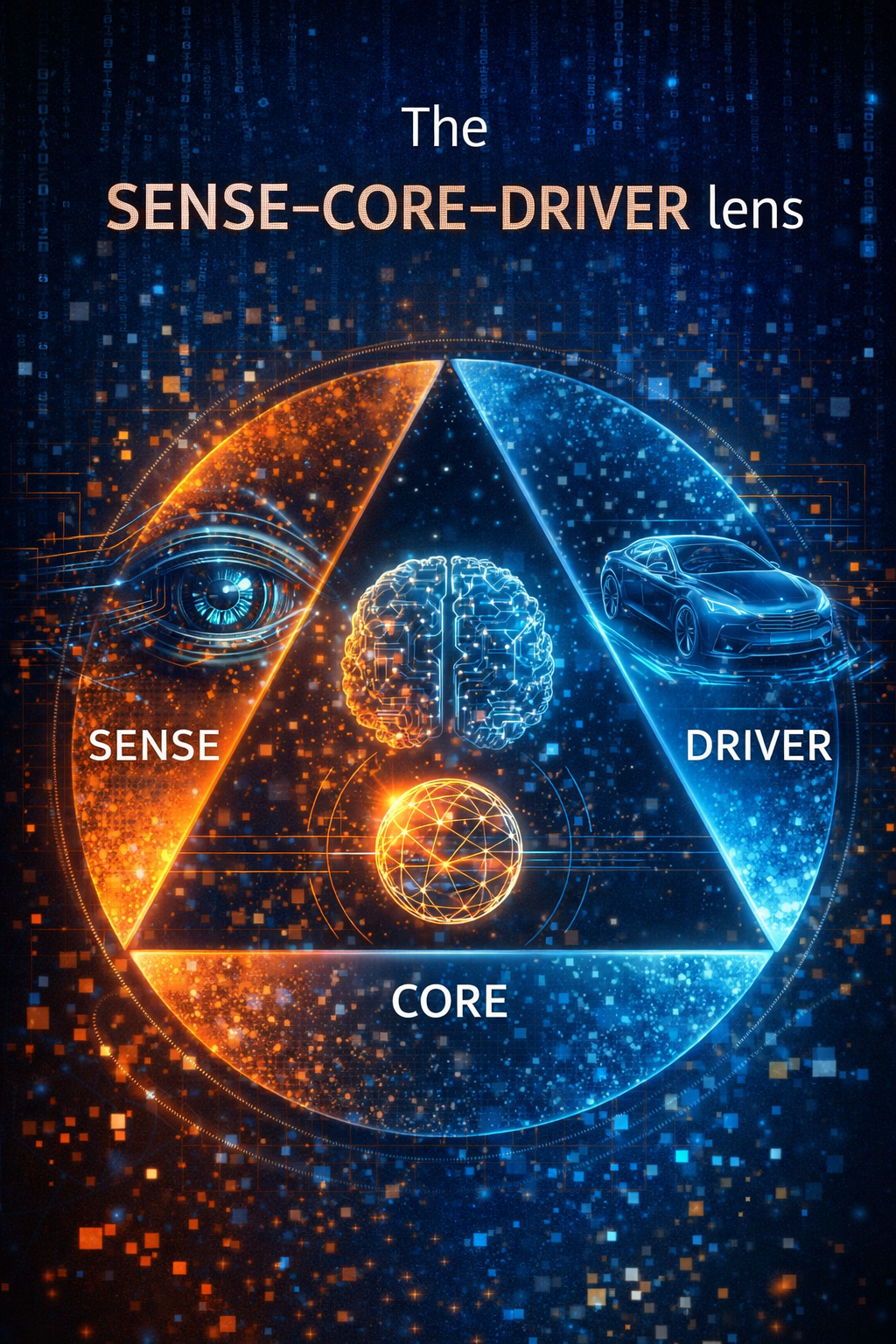 The SENSE–CORE–DRIVER lens