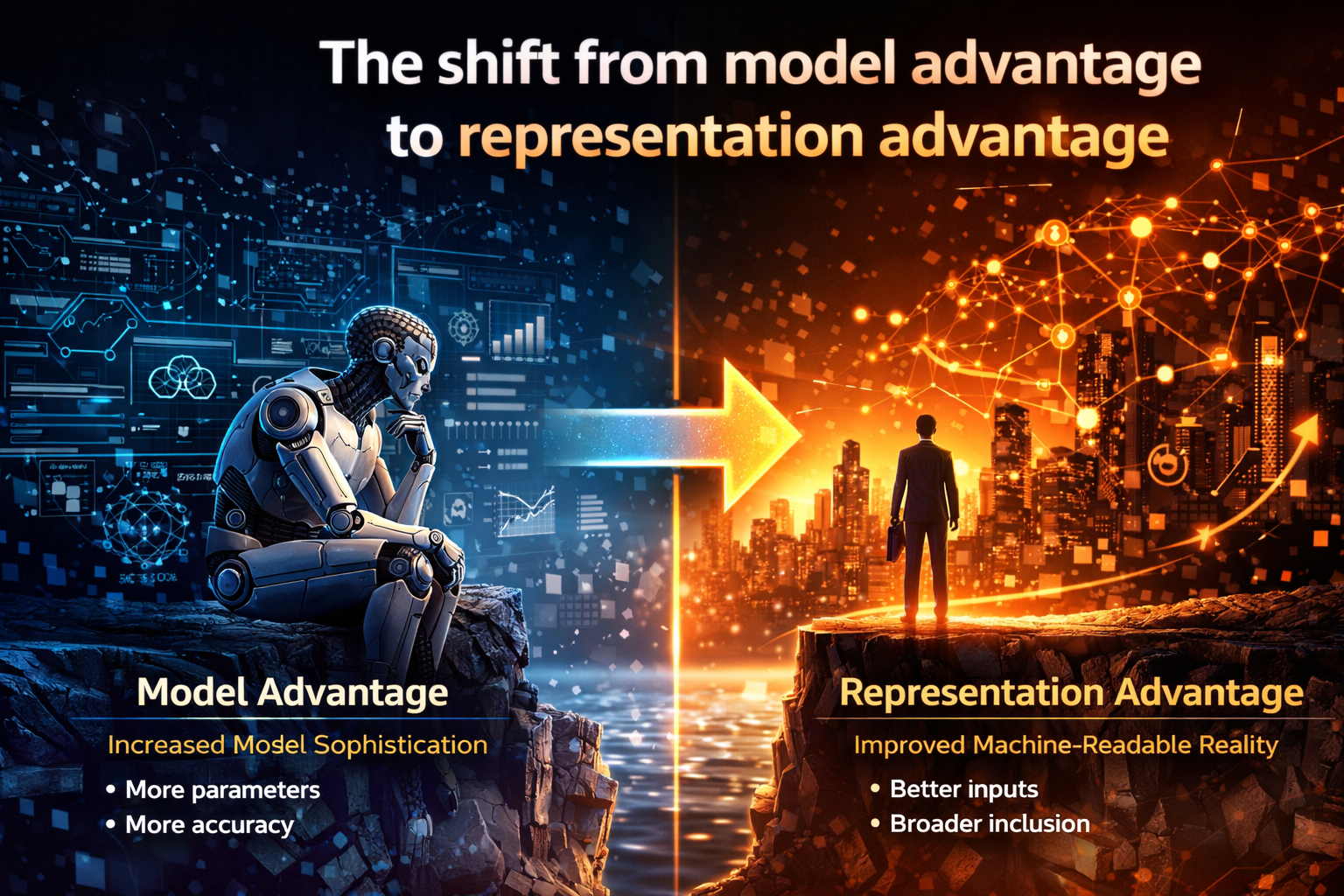 The shift from model advantage to representation advantage