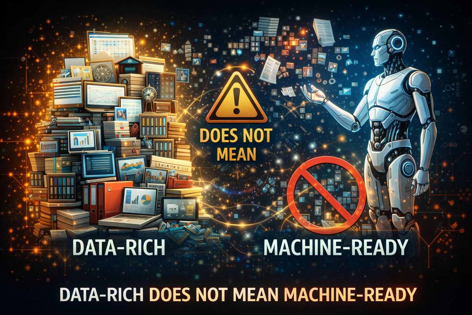 Data-rich does not mean machine-ready