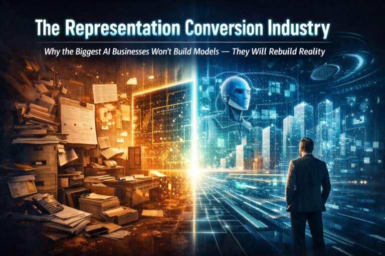 The Representation Conversion Industry: Why the Biggest AI Companies Will Rebuild Reality Before They Build Intelligence