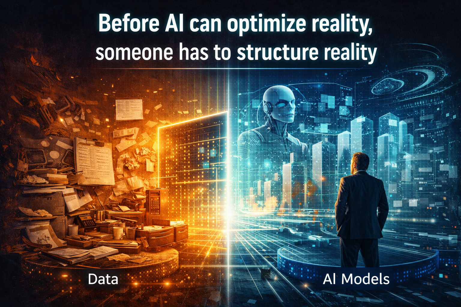 Before AI can optimize reality, someone has to structure reality
