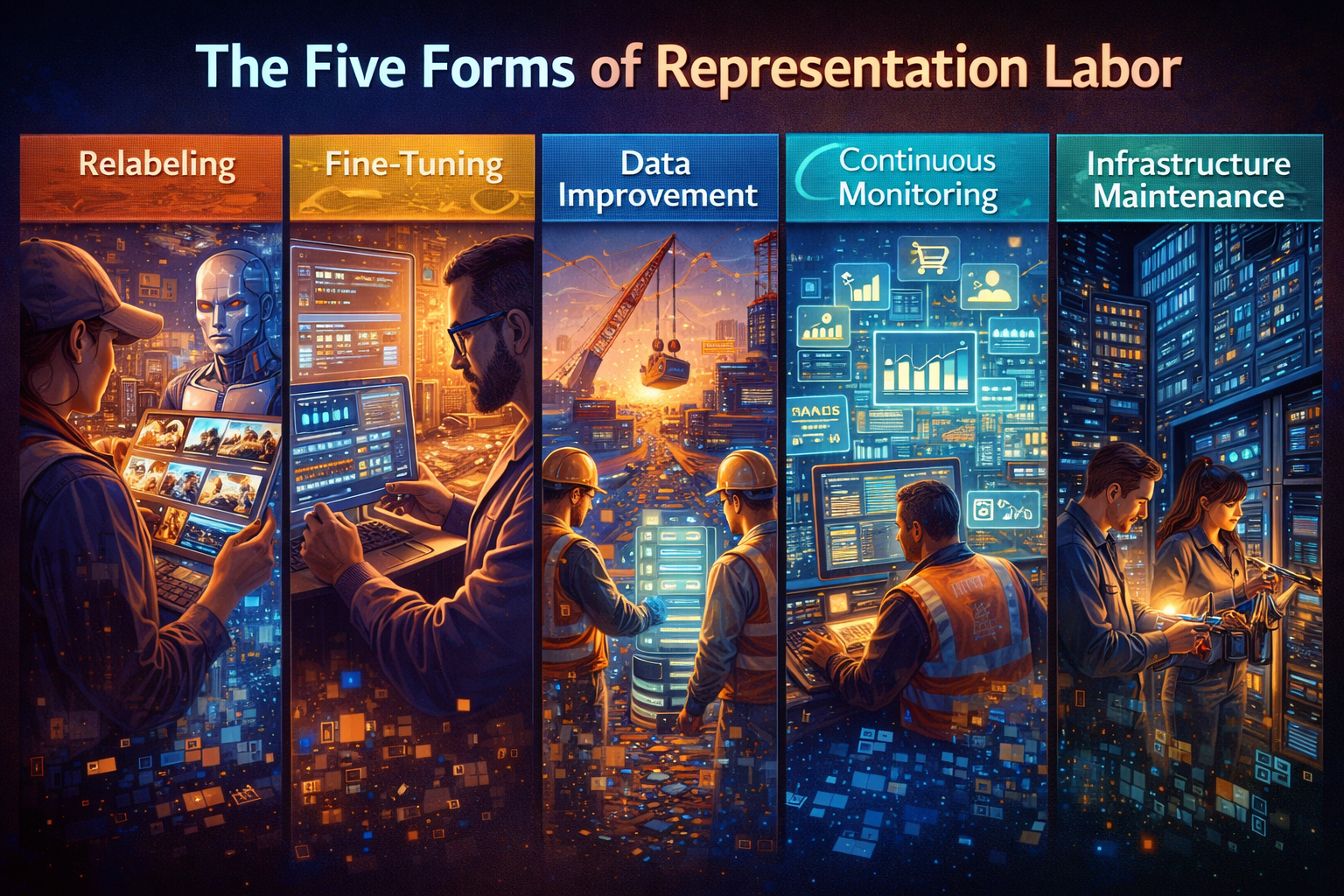 The five forms of representation labor