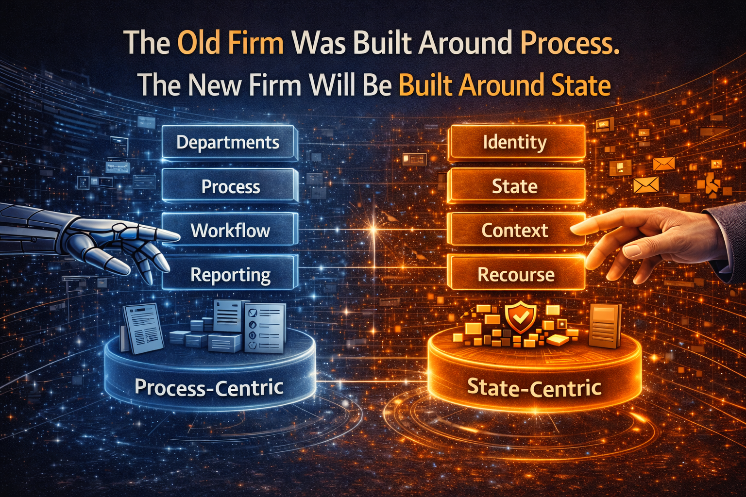 The Old Firm Was Built Around Process. The New Firm Will Be Built Around State.