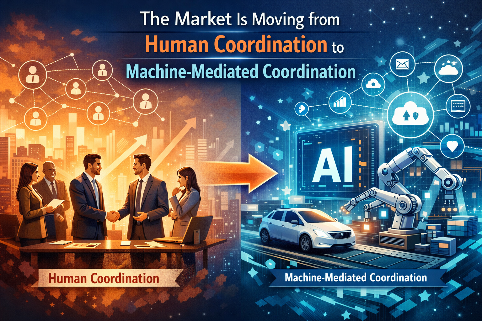 The Market Is Moving from Human Coordination to Machine-Mediated Coordination
