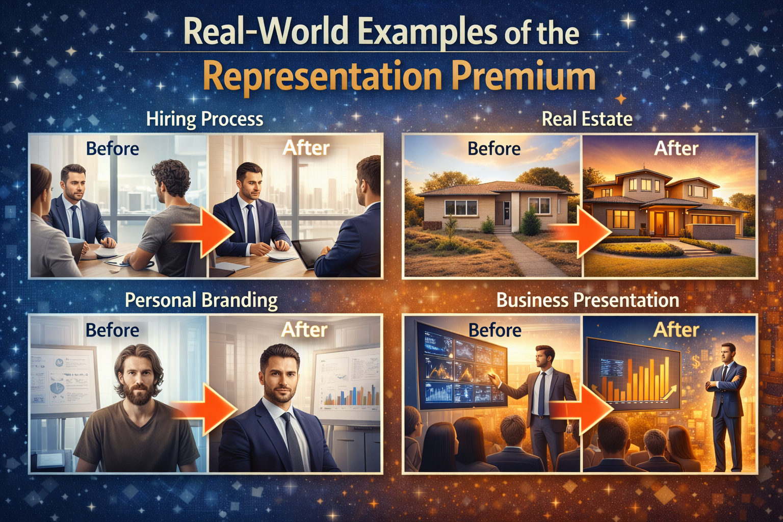 Real-World Examples of the Representation Premium