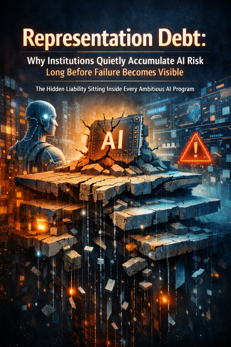 Representation Debt: Why Institutions Accumulate Hidden AI Risk Long Before Failure Becomes Visible