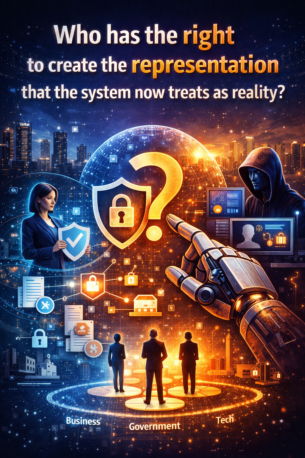 Who has the right to create the representation that the system now treats as reality?