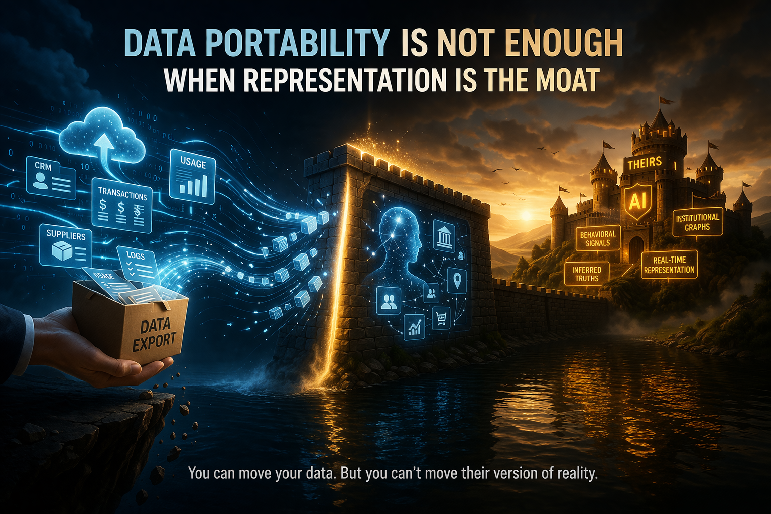 Data Portability Is Not Enough When Representation Is the Moat