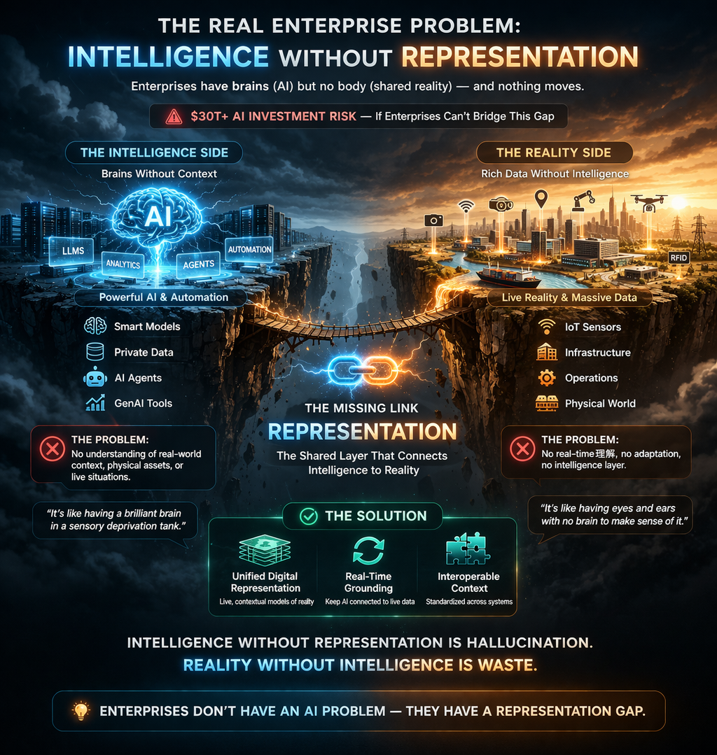 The real enterprise problem: intelligence without representation