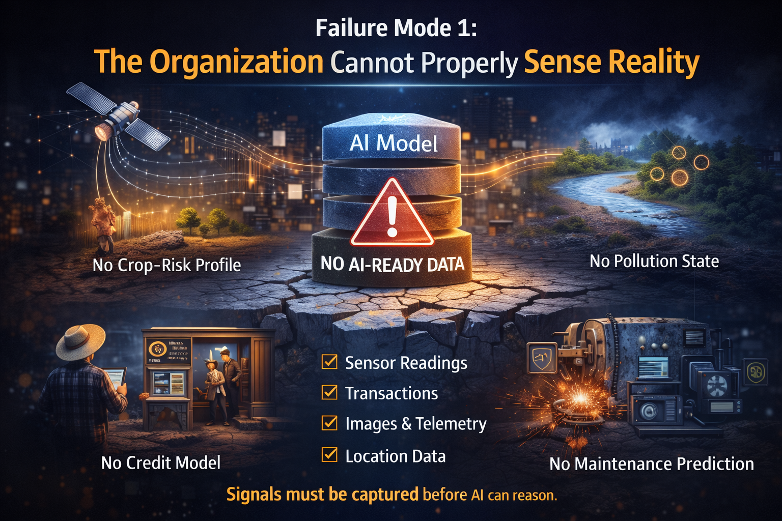 Failure mode 1: the organization cannot properly sense reality