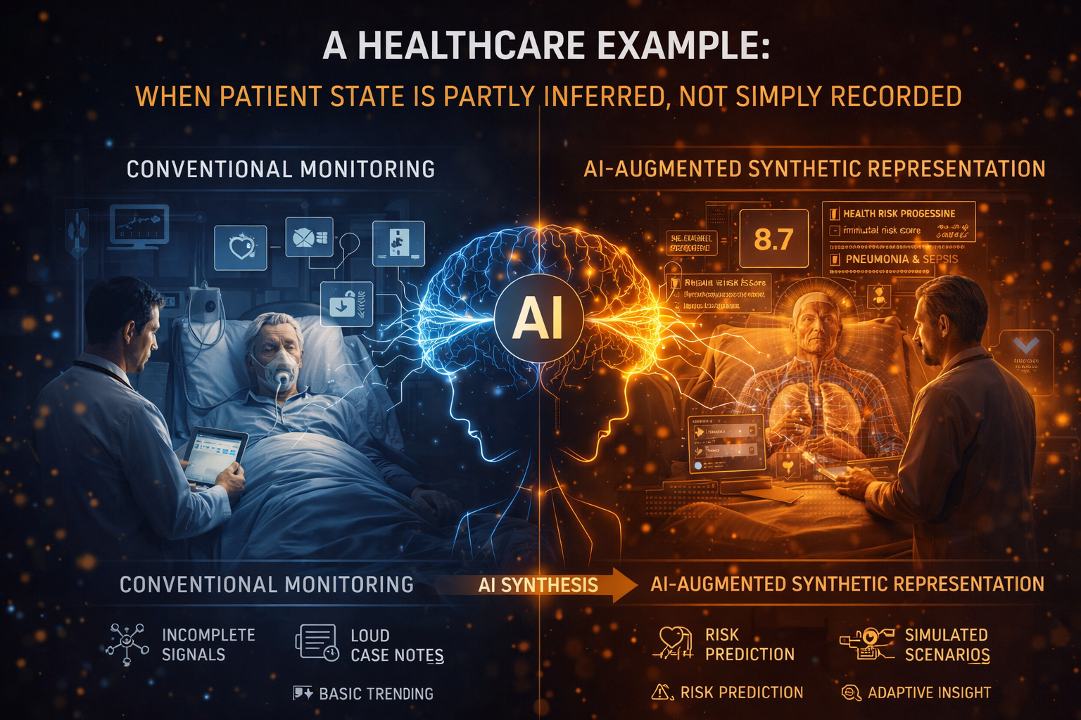 A healthcare example: when patient state is partly inferred, not simply recorded