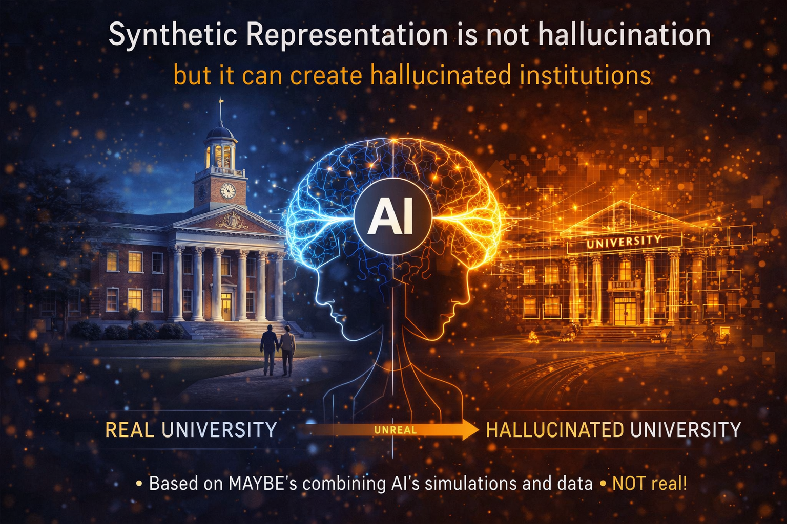 Synthetic Representation is not hallucination, but it can create hallucinated institutions