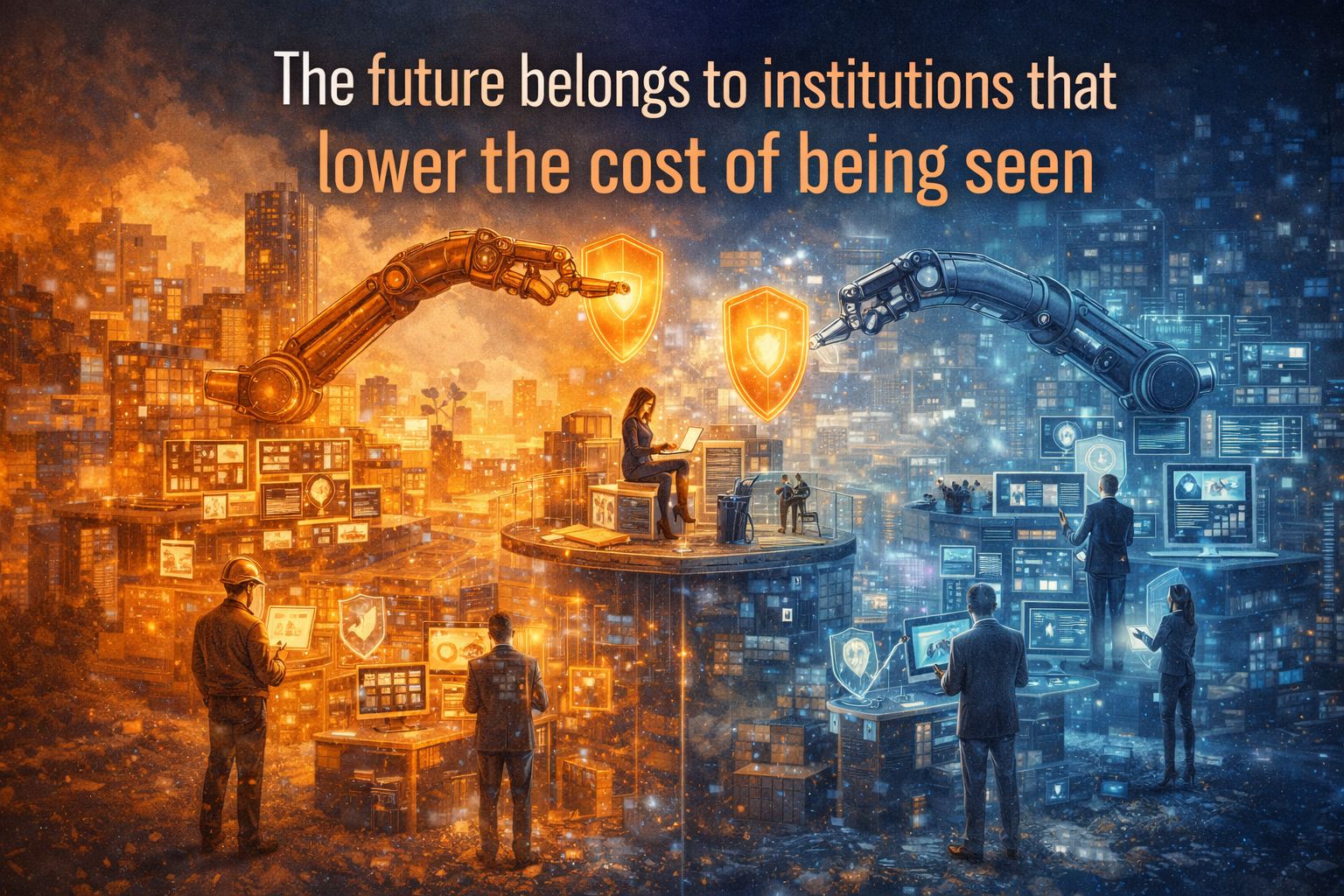 the future belongs to institutions that lower the cost of being seen