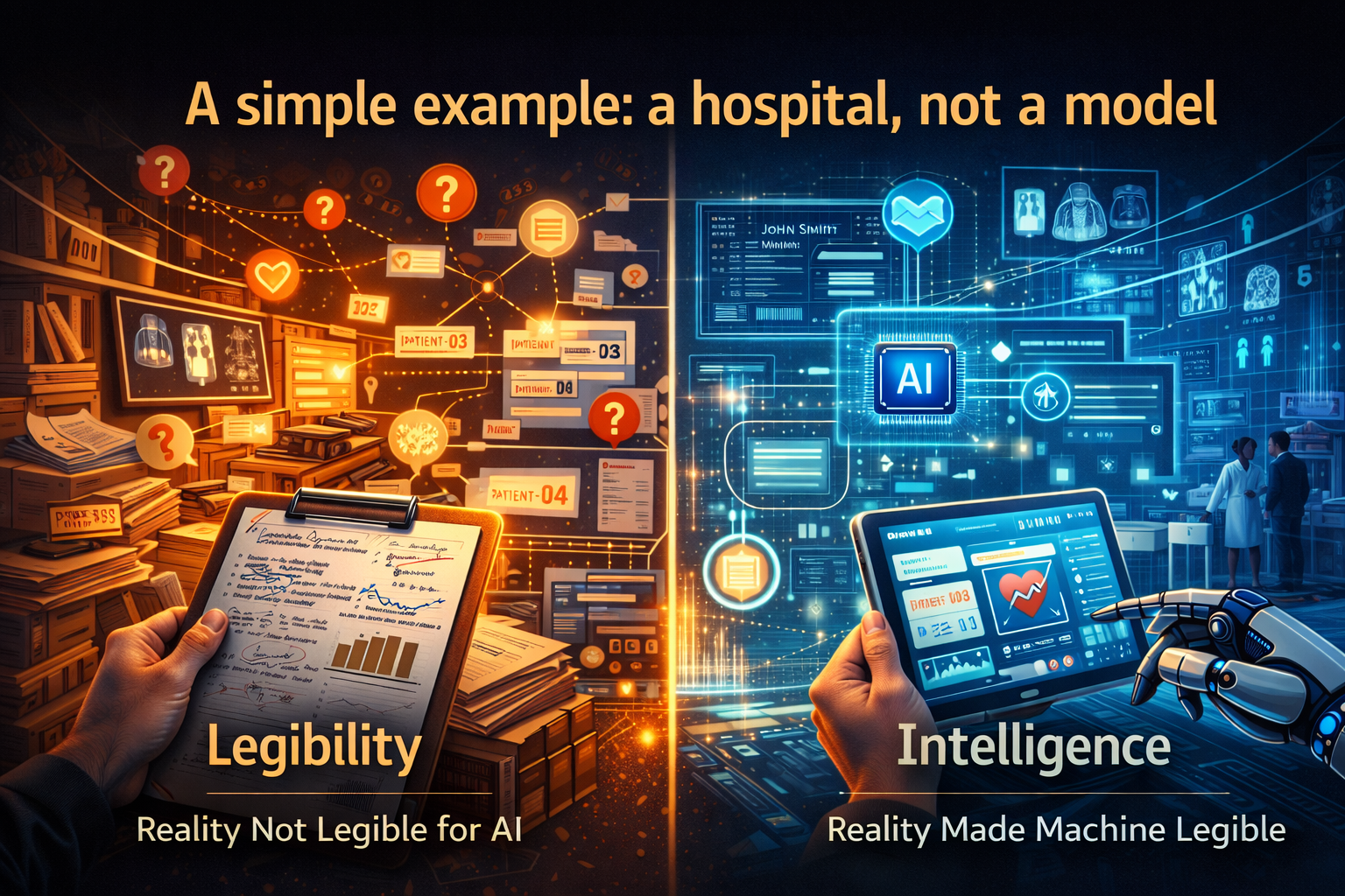 A simple example: a hospital, not a model
