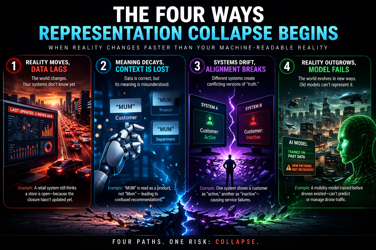 The four ways representation collapse begins