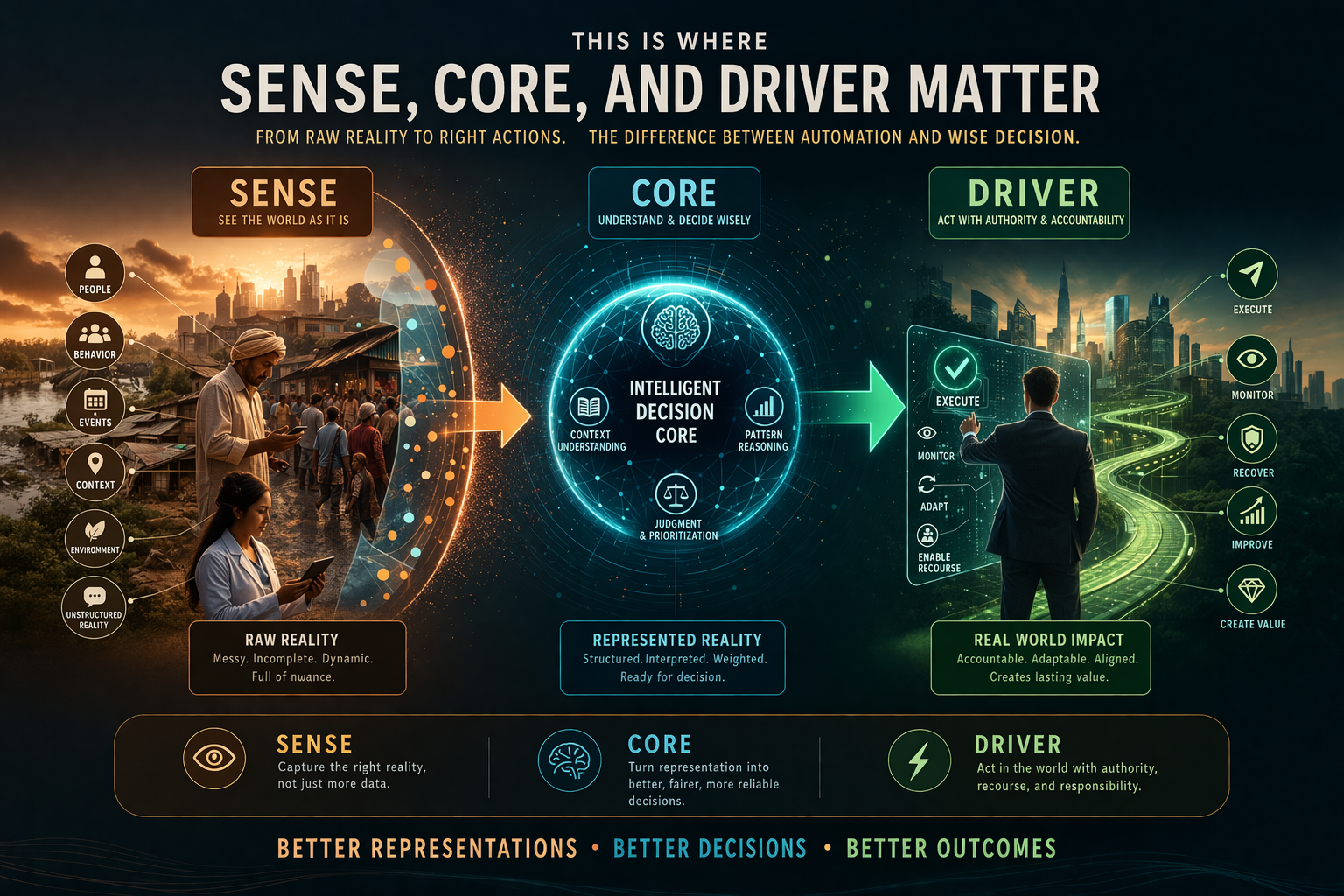 This is where SENSE, CORE, and DRIVER matter