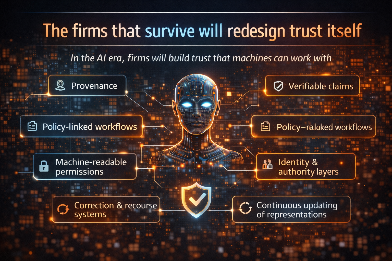 The firms that survive will redesign trust itself
