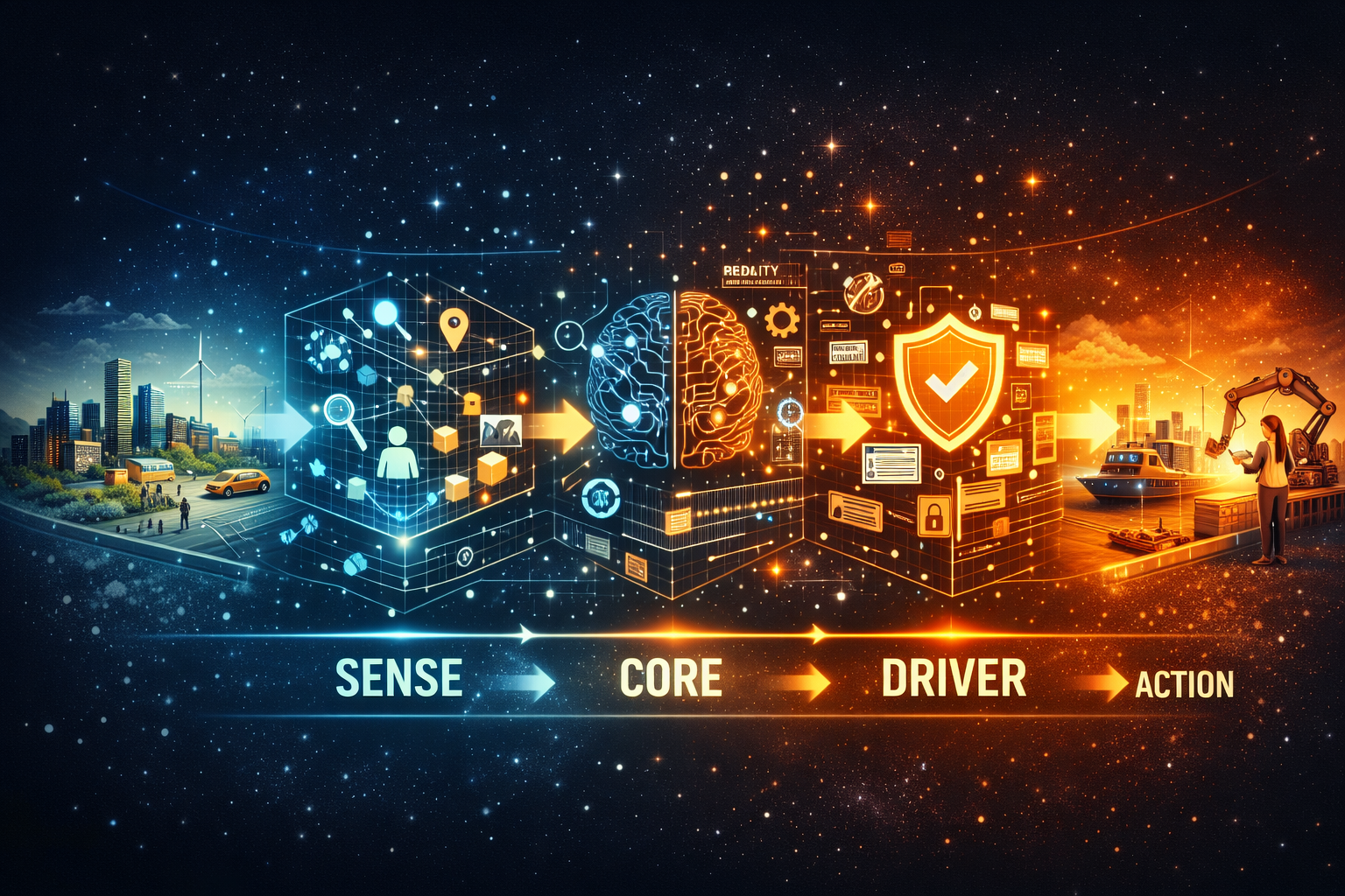 The SENSE–CORE–DRIVER Framework