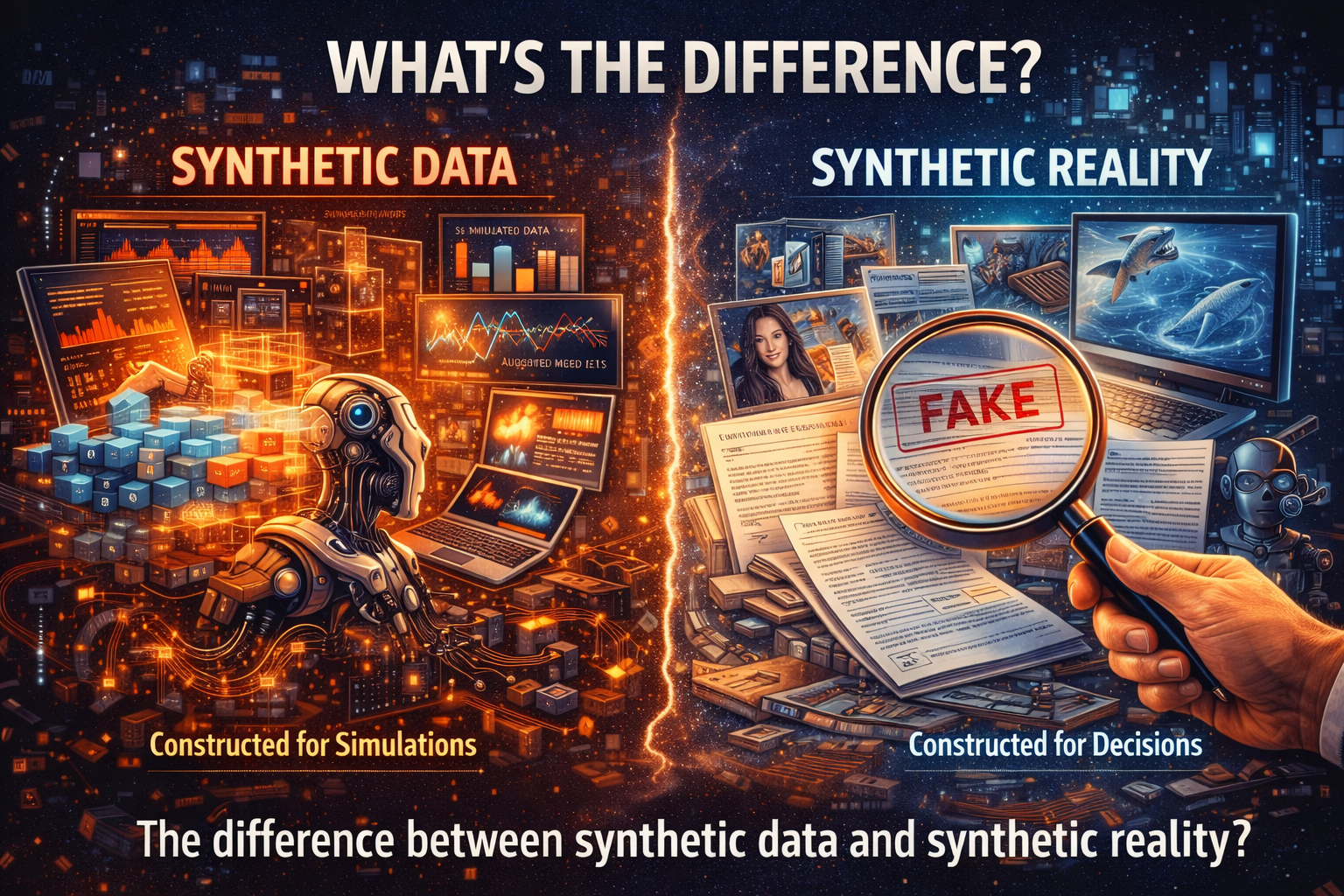 The difference between synthetic data and synthetic reality
