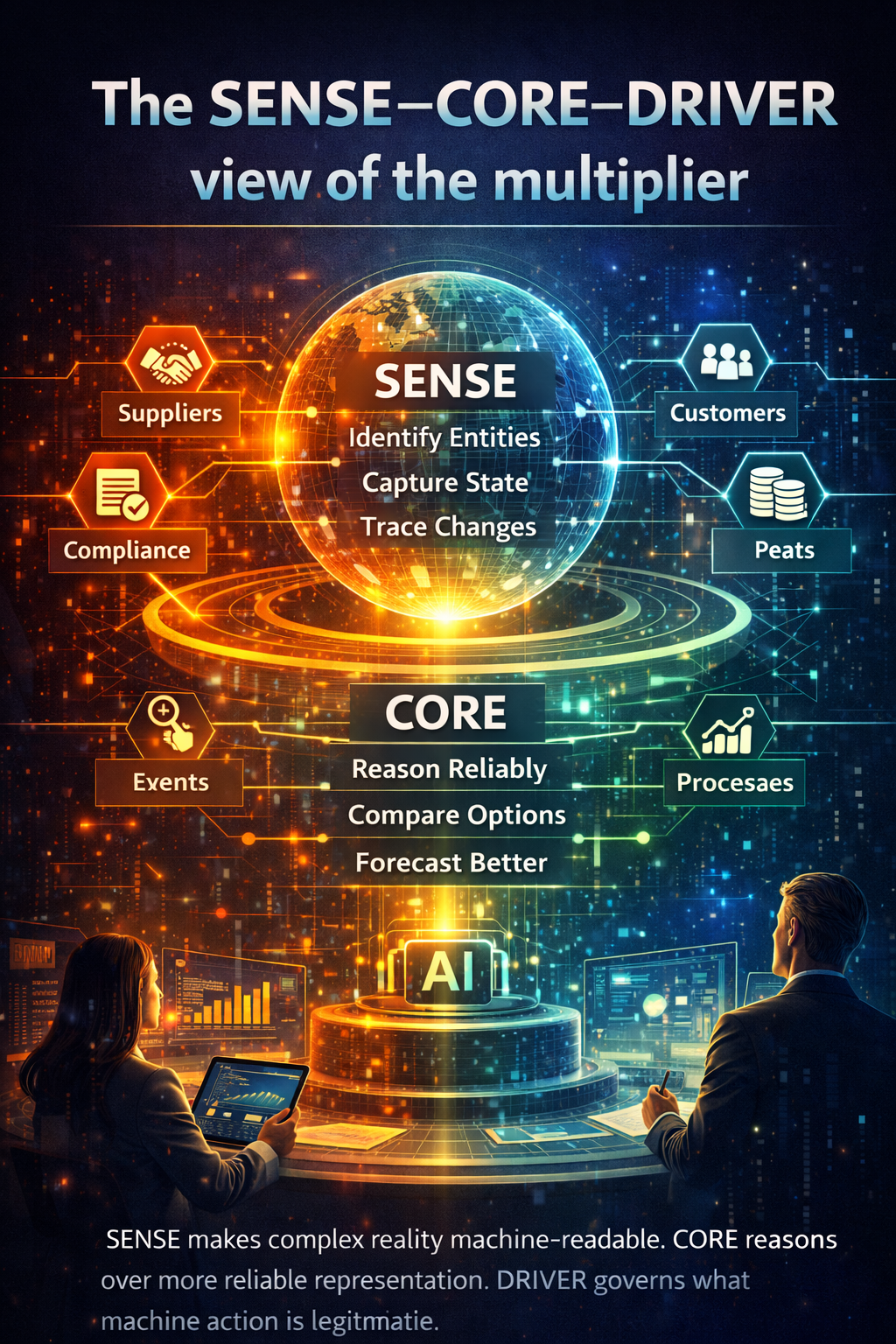 The SENSE–CORE–DRIVER view of the multiplier