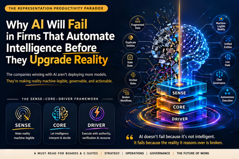 The Representation Productivity Paradox: Why AI Fails When Firms Automate Intelligence Before They Upgrade Reality