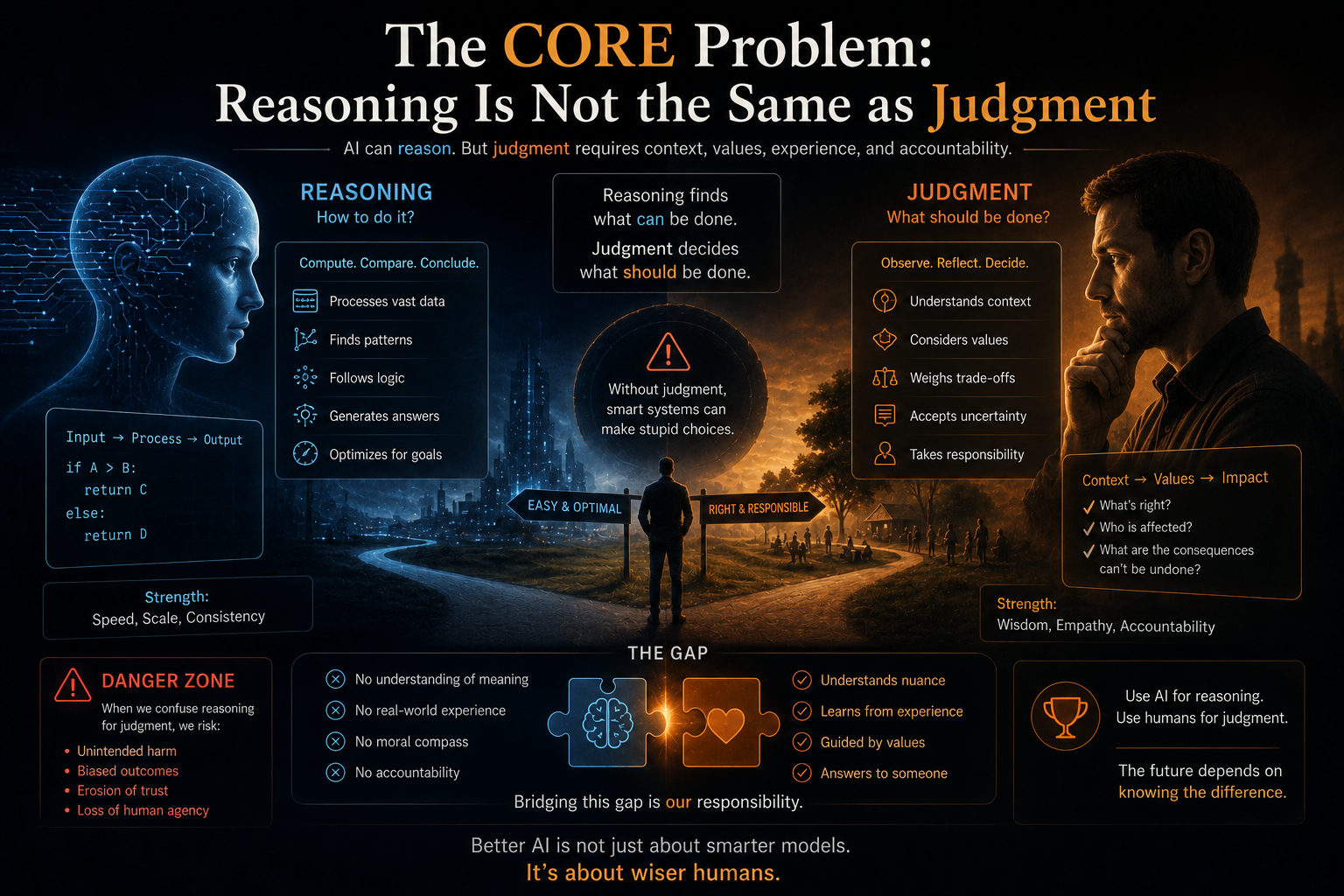 The CORE Problem: Reasoning Is Not the Same as Judgment