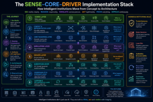 Why the SENSE–CORE–DRIVER Stack Matters for the Representation Economy