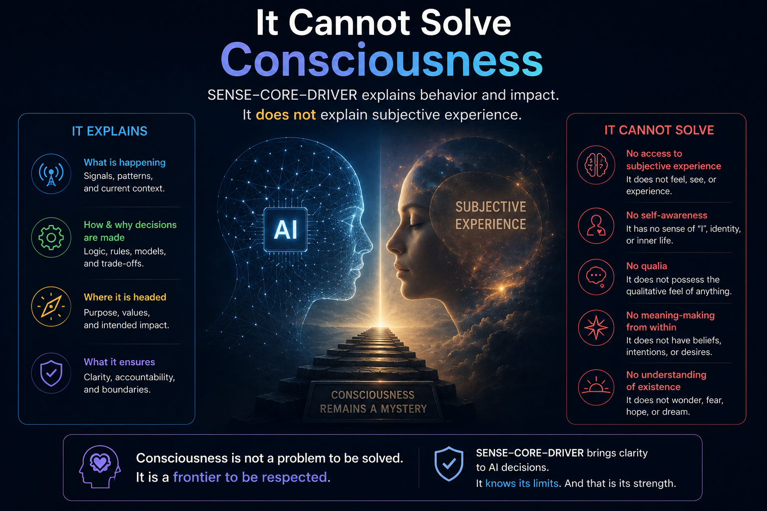 It Cannot Solve Consciousness