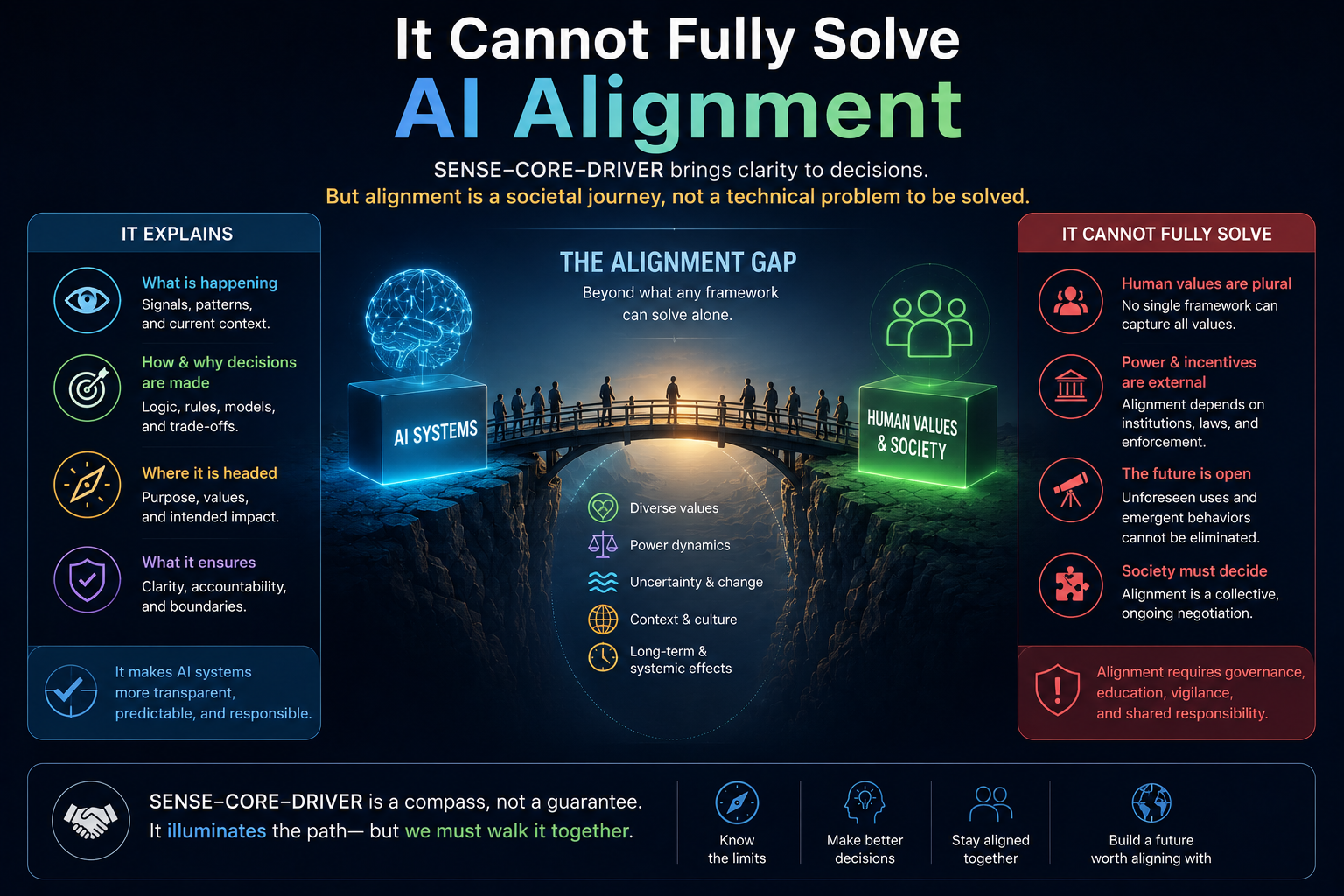 It Cannot Fully Solve AI Alignment