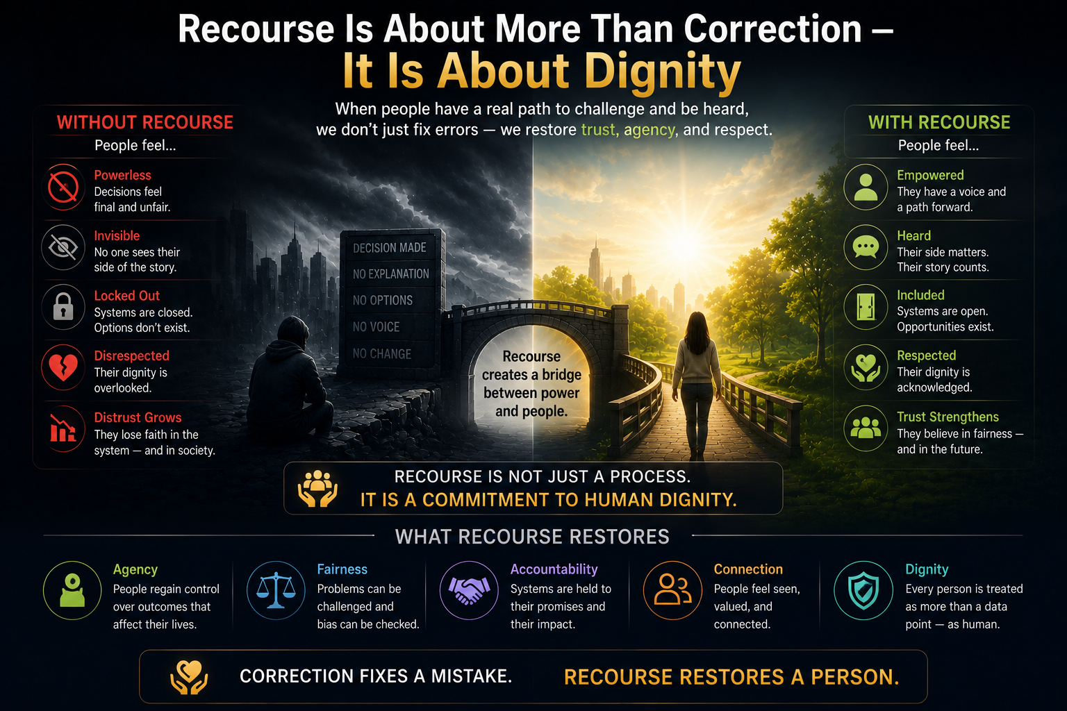 Recourse Is About More Than Correction — It Is About Dignity