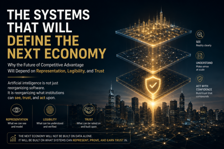 The Systems That Will Define the Next Economy: Why Representation, Legibility, and Trust Will Shape AI Advantage