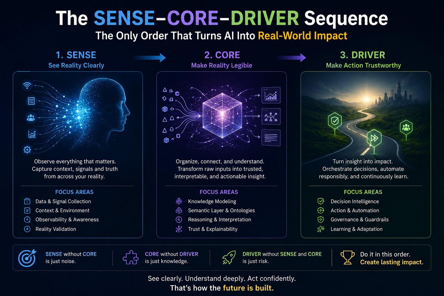 The SENSE–CORE–DRIVER Sequence