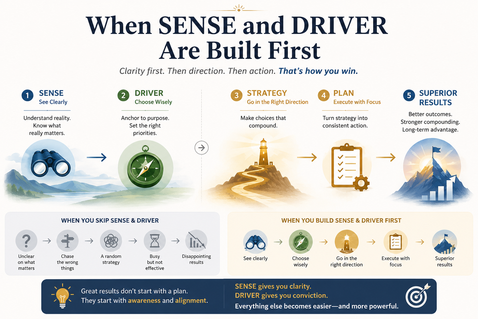 When SENSE and DRIVER Are Built First