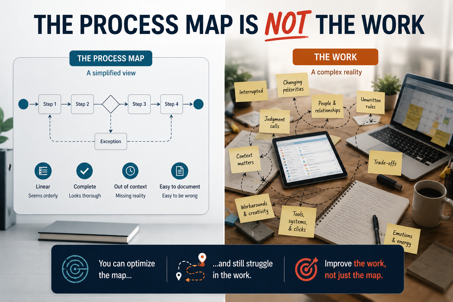 The process map is not the work