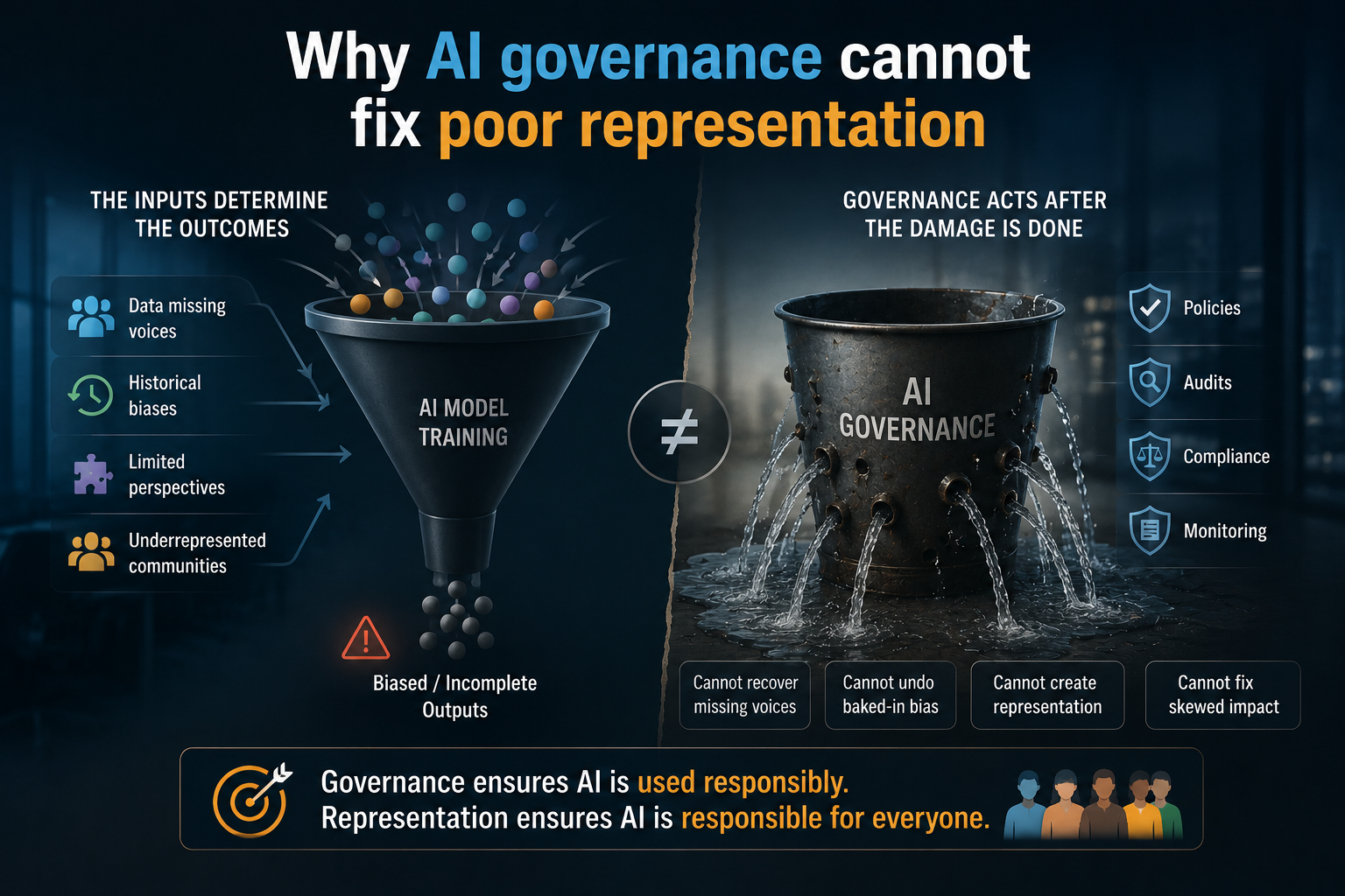Why AI governance cannot fix poor representation